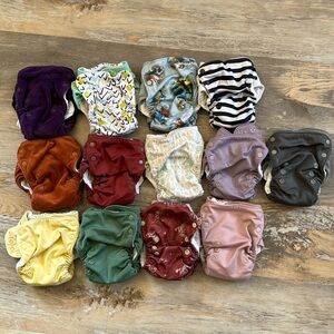 Lot of 13 GroVia AIO Cloth Diapers